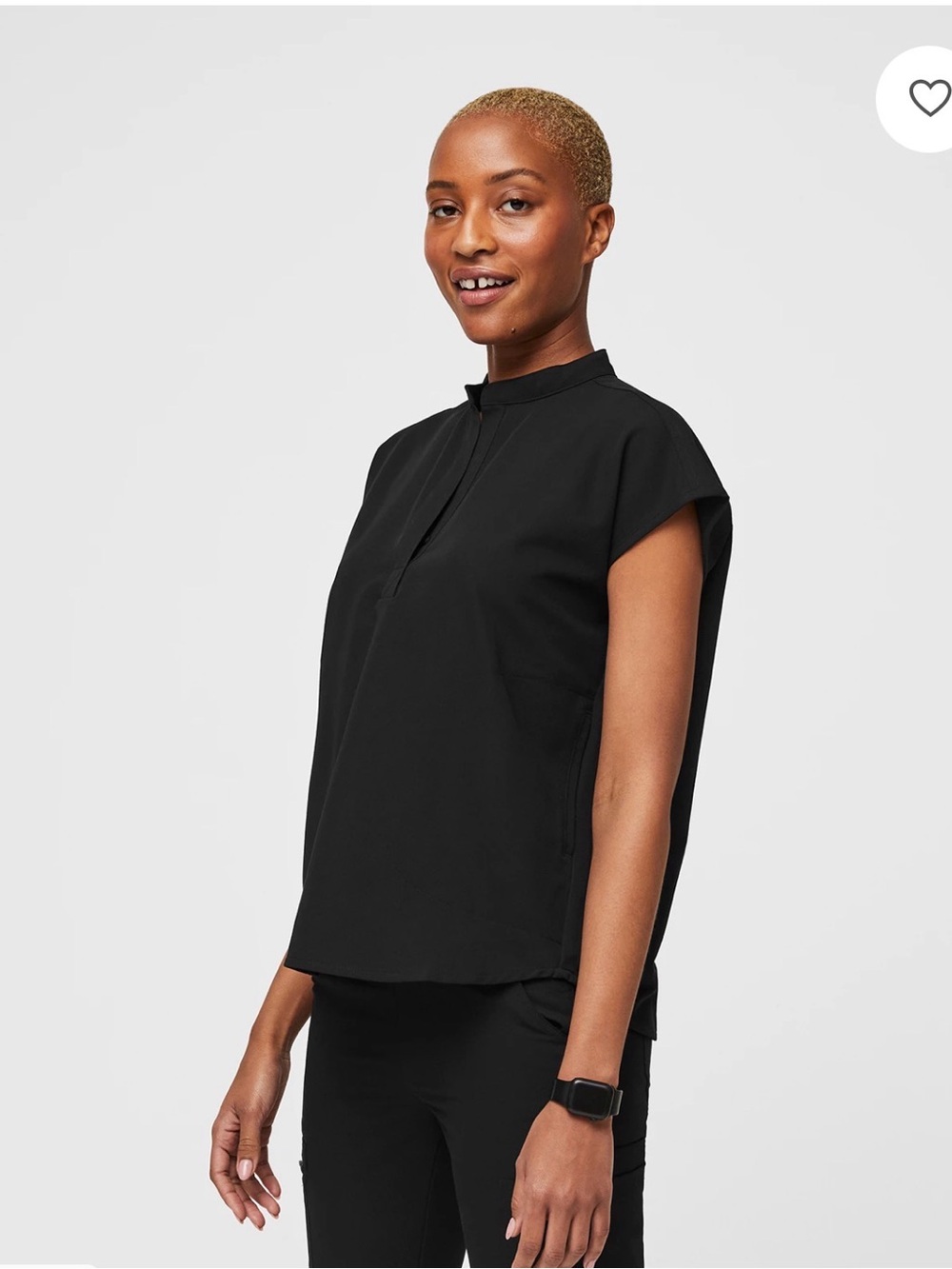 Black figs Rafaela scrub top XXS